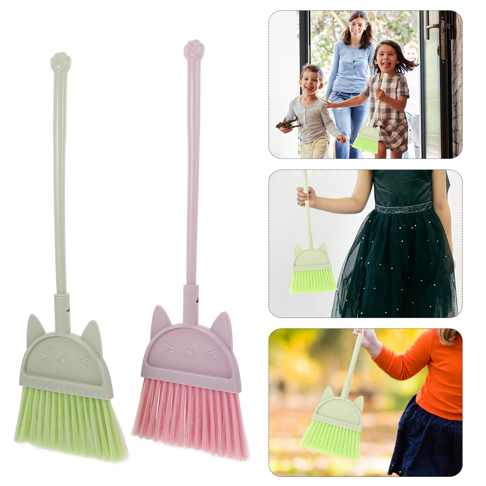 Kids Outdoor Broom - 3Pcs Kids Broom Set Cartoon Mini