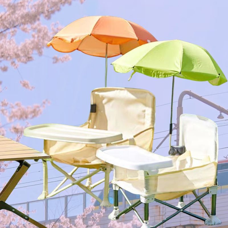 Kids Outdoor Table And Chair Set - Portable Kid Chair with Detachable Feeding