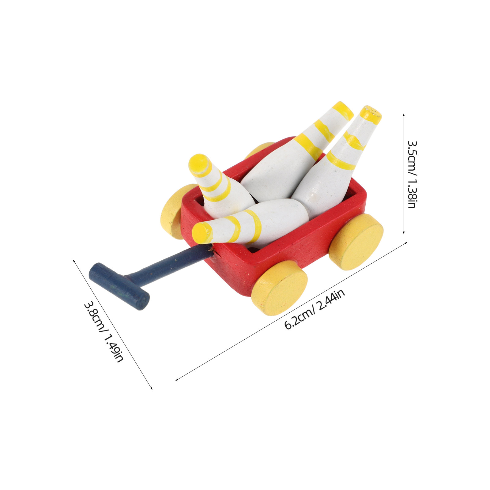 Miniature Wooden Wheelbarrow D - Kids Outdoor Doll House recension och pris