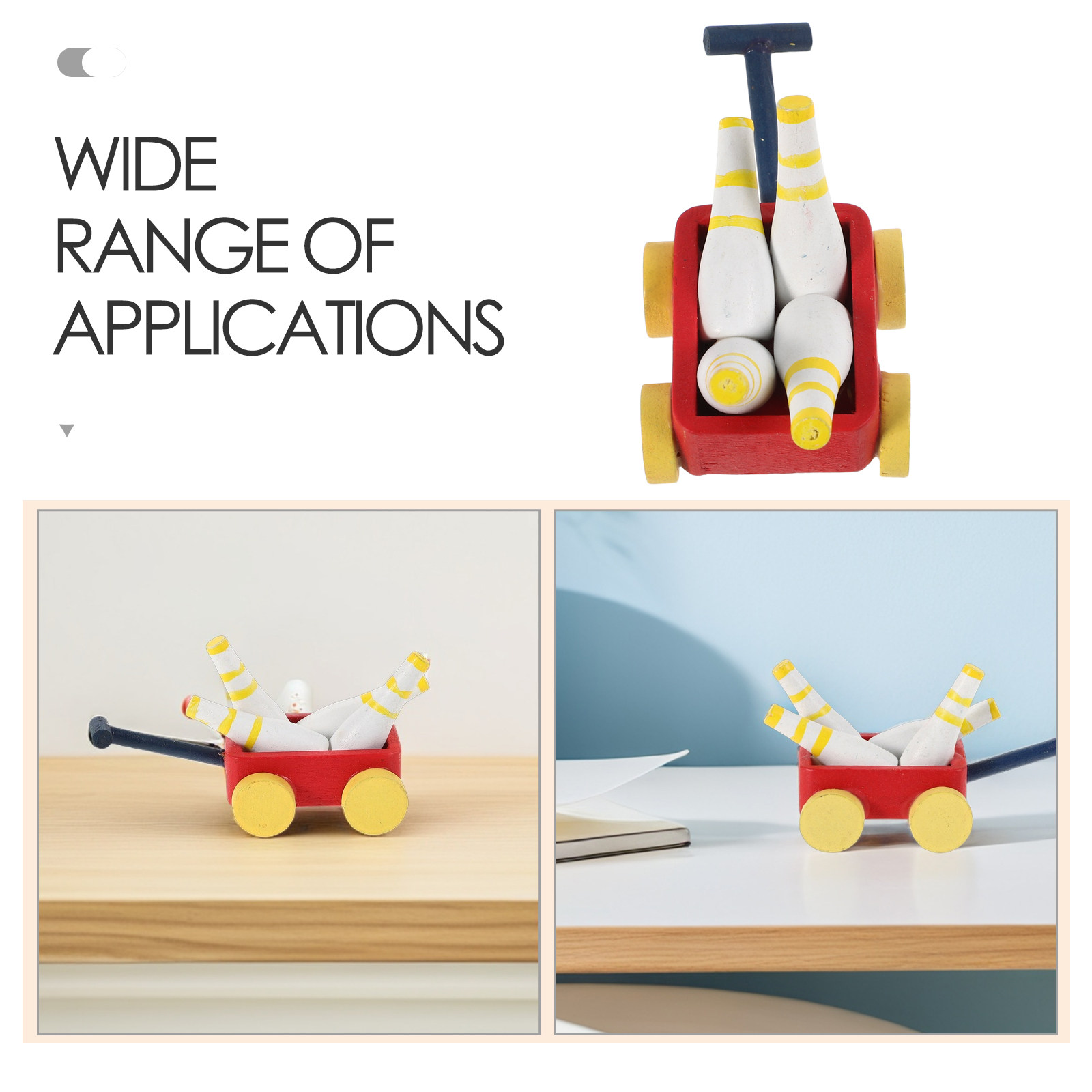 Miniature Wooden Wheelbarrow D - Kids Outdoor Doll House recension och pris