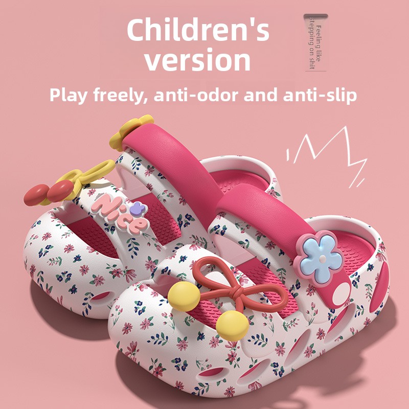 Children's Home Bow Slippers 2 - Kids Indoor Outdoor Slippers recension och pris