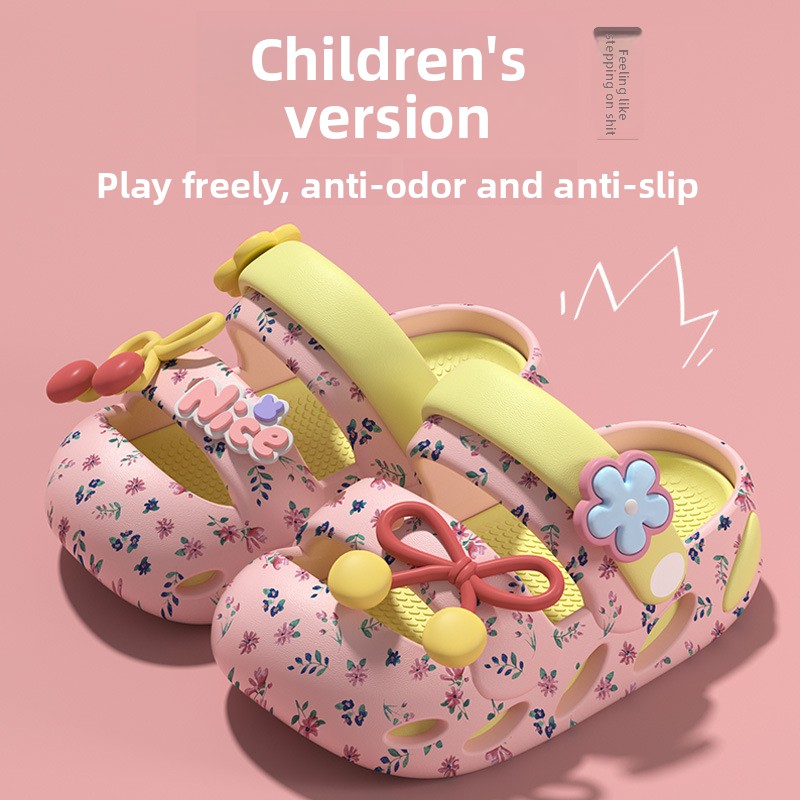 Children's Home Bow Slippers 2 - Kids Indoor Outdoor Slippers recension och pris