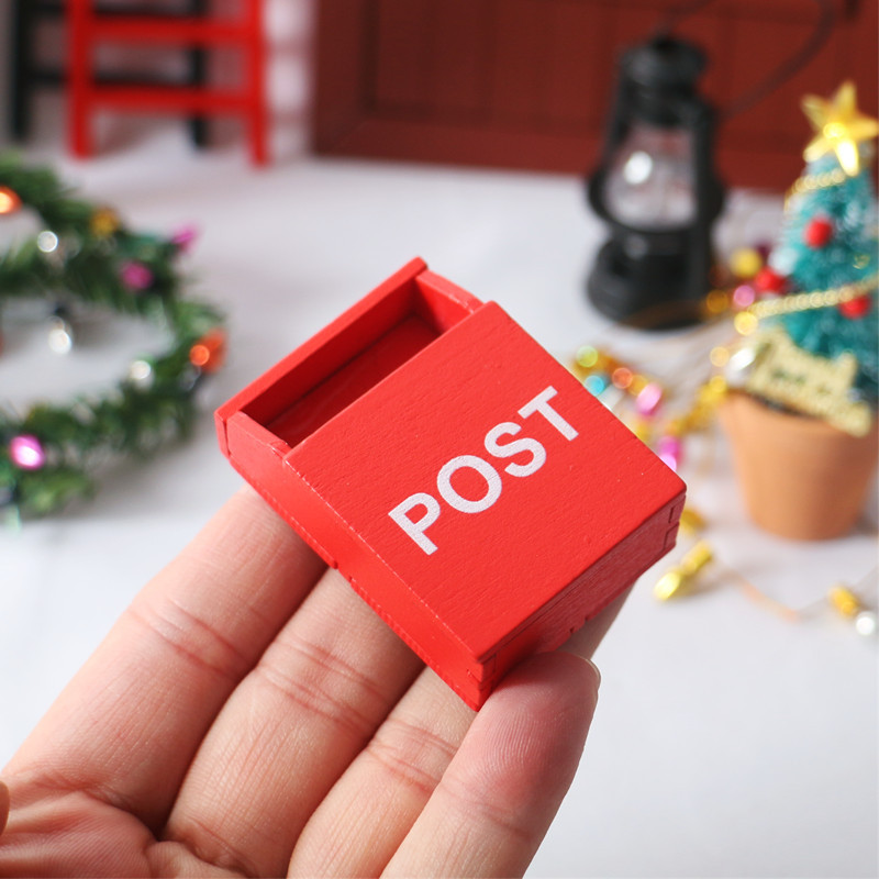 5Pc 1:12 Dollhouse red POST wo - Kids Outdoor Doll House recension och pris