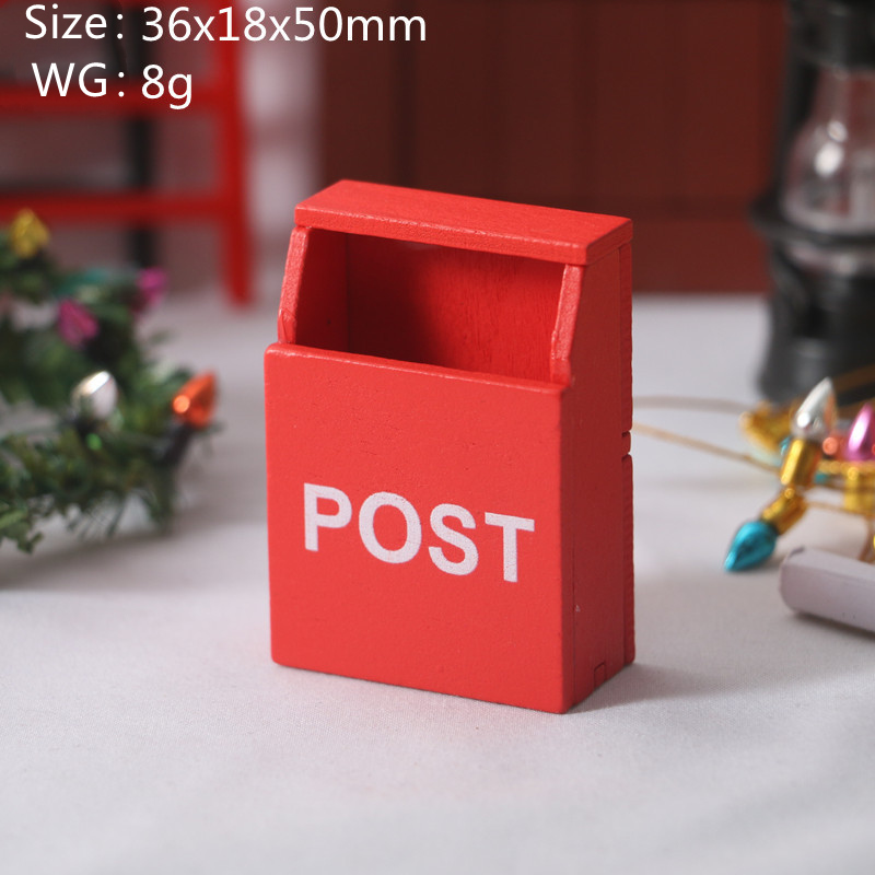 5Pc 1:12 Dollhouse red POST wo - Kids Outdoor Doll House recension och pris