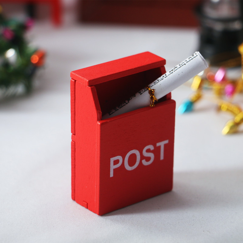 5Pc 1:12 Dollhouse red POST wo - Kids Outdoor Doll House recension och pris