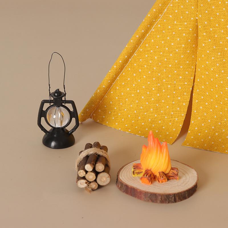 New 1:12 Scale Camping Tent Mo - Kids Outdoor Table And Chair Set recension och pris