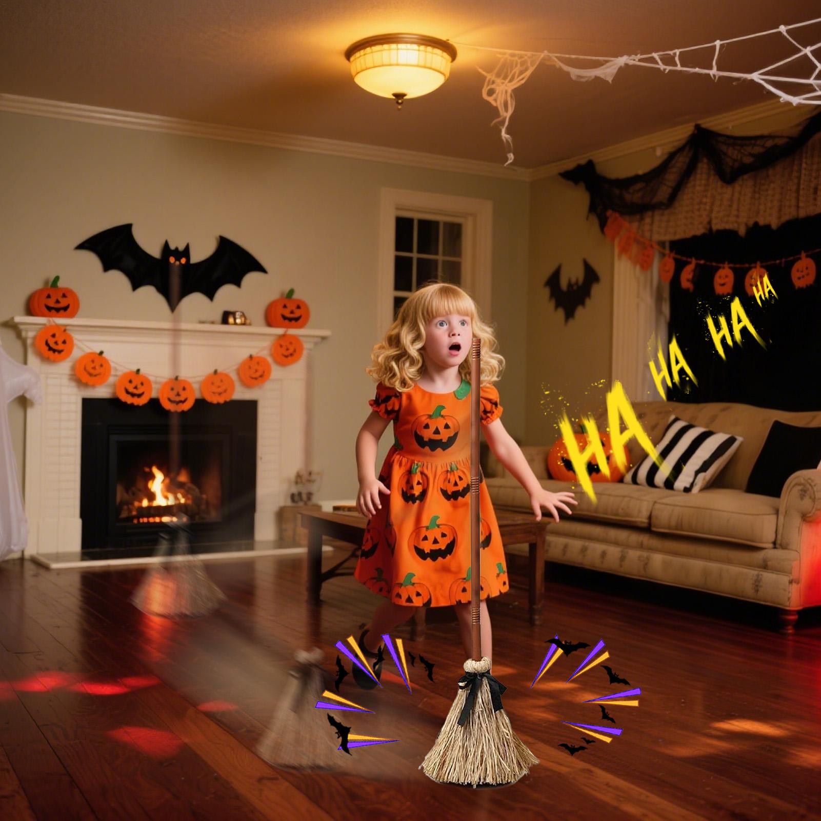 Witch Broom Battery Powered Fu - Kids Outdoor Broom recension och pris