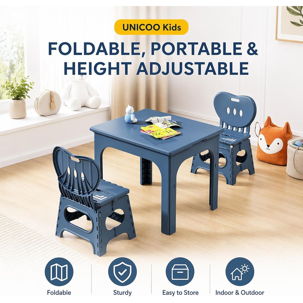 oldable Table and Chair Set, H - Kids Outdoor Table And Chair Set recension och pris