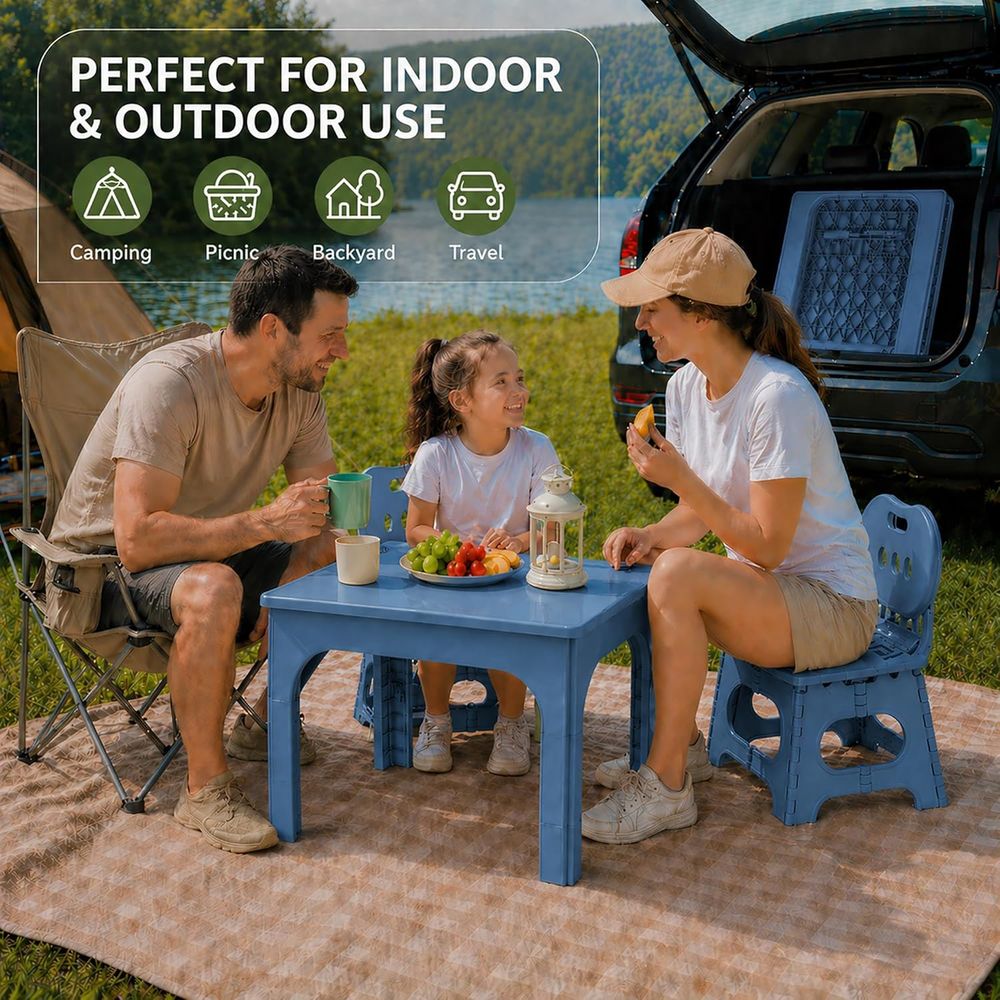 oldable Table and Chair Set, H - Kids Outdoor Table And Chair Set recension och pris