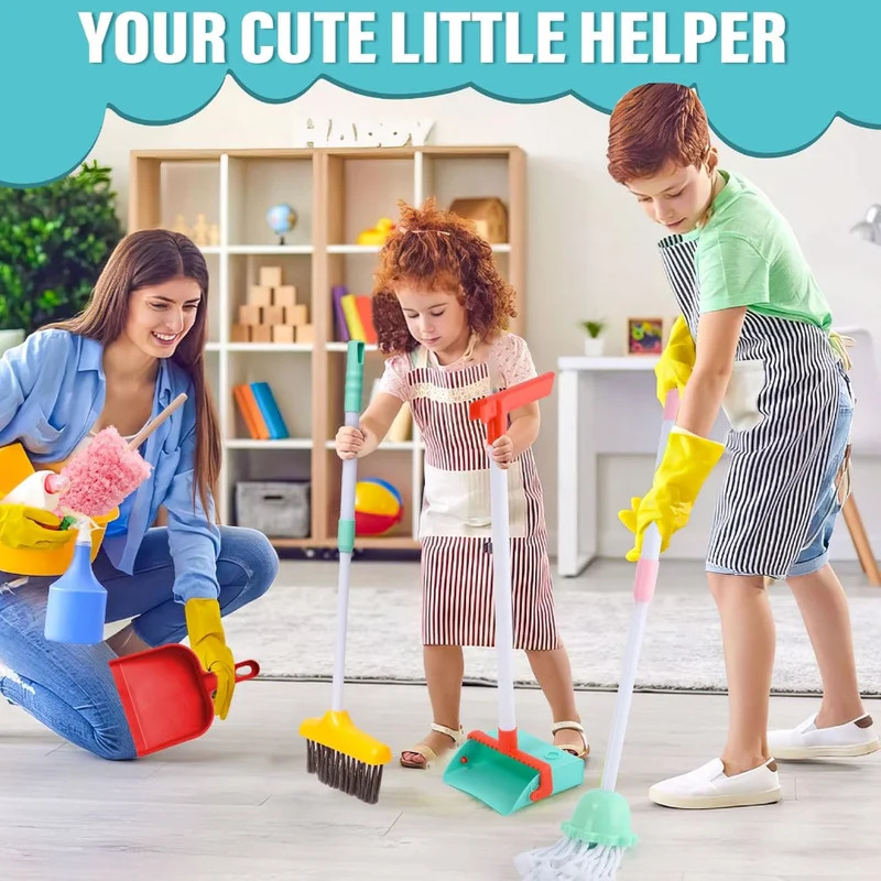 16pcs Kids Cleaning Set - Home - Kids Outdoor Broom recension och pris