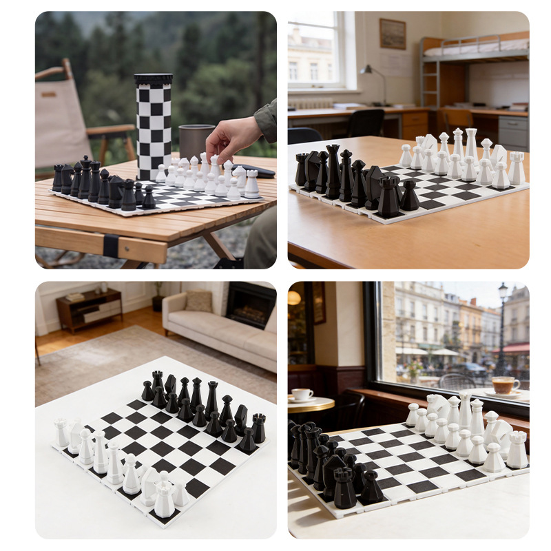 2 in 1 Portable Chess Game Set - Kids Outdoor Playset recension och pris